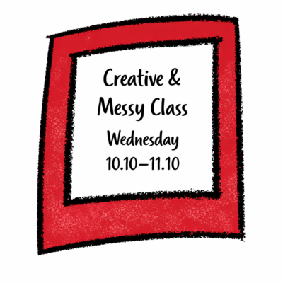 Creative and Messy Class 20 months – 3yrs+ Wednesday 10.10am